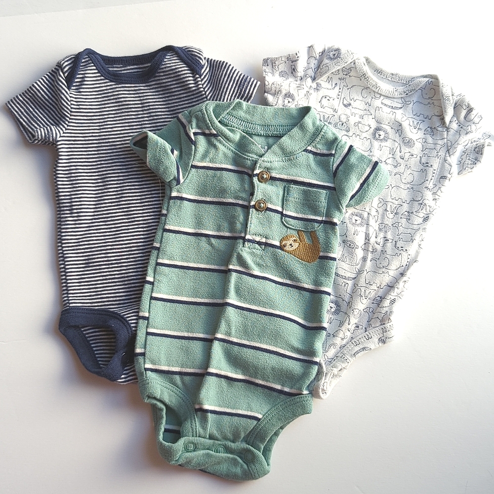 Bundle of Blue‎ Newborn Onesies 3